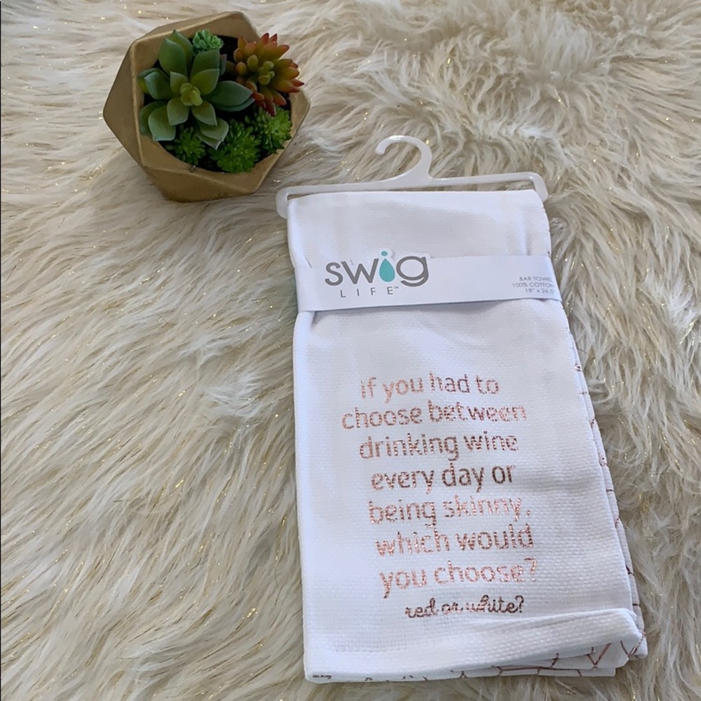 NEW SWIG Bar Towel with rose gold print